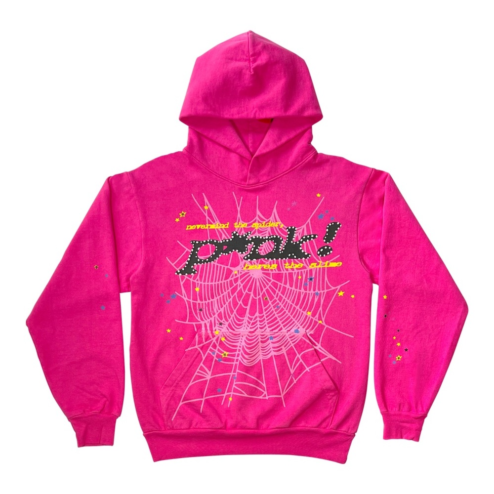SP5DER OG P*NK Hoodie, Pink - XL